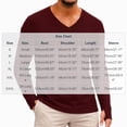 thumbnail image 3 of XuJwPNcy Men's T Shirts Long Sleeve Tops with Thumbhole Soft Casual V Neck Basic Tee(Wine,Large), 3 of 8