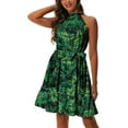 thumbnail image 3 of Aiyino Women Summer Halter Neck Dresses Sleeveless Casual Soft Short Boho Sundress, 3 of 7