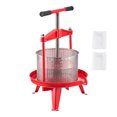 thumbnail image 1 of KFFKFF 2.38 Gal/9L Fruit Wine Press, Stainless Steel Basket with Cross-beam and Triangular Structure, Manual Juice Maker, Cider Apple Grape Tincture Making Press with T-Handle for Kitchen Home, 1 of 9