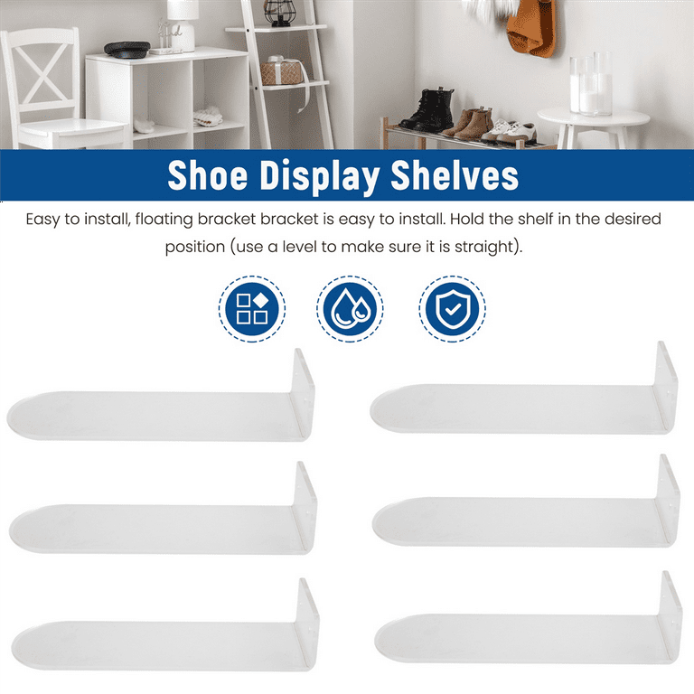4-Level Display Shelves Against The Wall