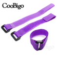 thumbnail image 1 of 12pcs Reverse Buckle Cable Strap Hook Loop Fastener Cable Ties Straps Magic Tape Nylon Sticky USB Finishing Tools Accessories Purple 20mm x 175mm, 1 of 6