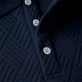 thumbnail image 3 of Adult Mens Polo T Shirts Long Sleeve Button Tee Shirt Basic Blue Mens Summer Shirts, 3 of 4