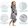 thumbnail image 7 of Pioneer Flower Floral Print Pattern Hooded Bath Towel，50"x30" for Ages 3 To 12 Kids, Quick Dry Lightweight Soft Microfiber Hood Beach Towel Cover Up for Kids, 7 of 7