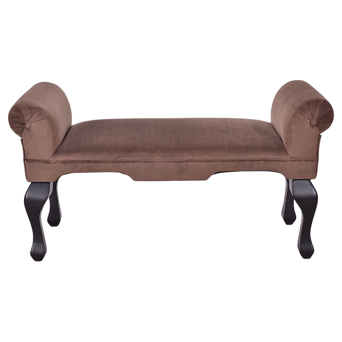 Gymax End Bed Bench Rolled Arms Seat Chair Wood Leg Upholstered Gymax End Bed Bench Rolled Arms Seat Chair Wood Leg Upholstered Entryway Furniture