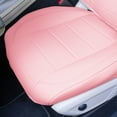 thumbnail image 6 of FH Group Grande70 Luxe Faux Leather Universal Car Seat Covers w Sleek Pattern Fit for Cars, Trucks, SUVs or Vann – Pink Front Seats, 6 of 8