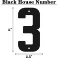 thumbnail image 2 of 5 Inch Modern Metal House Numbers, Metal Address Numbers and Letters, Black Door Mailbox Number, House Address Letter and Number for Office Home Farm Outside (Double 3), 2 of 8