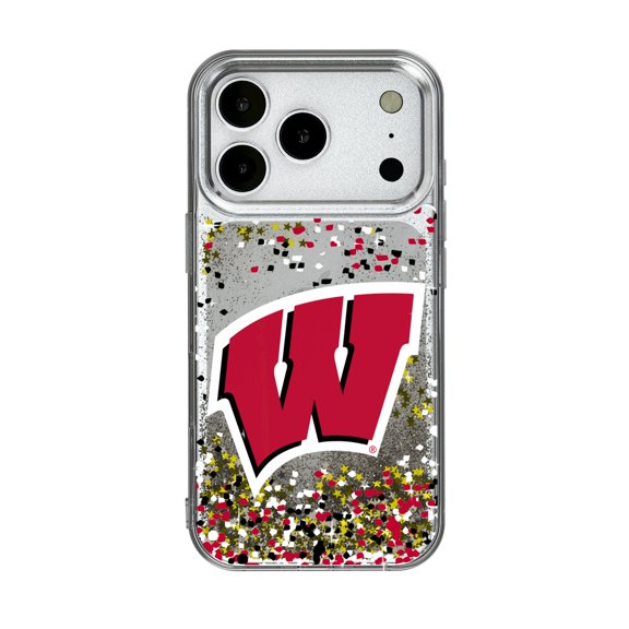 Wisconsin Badgers iPhone Glitter Confetti Design Case