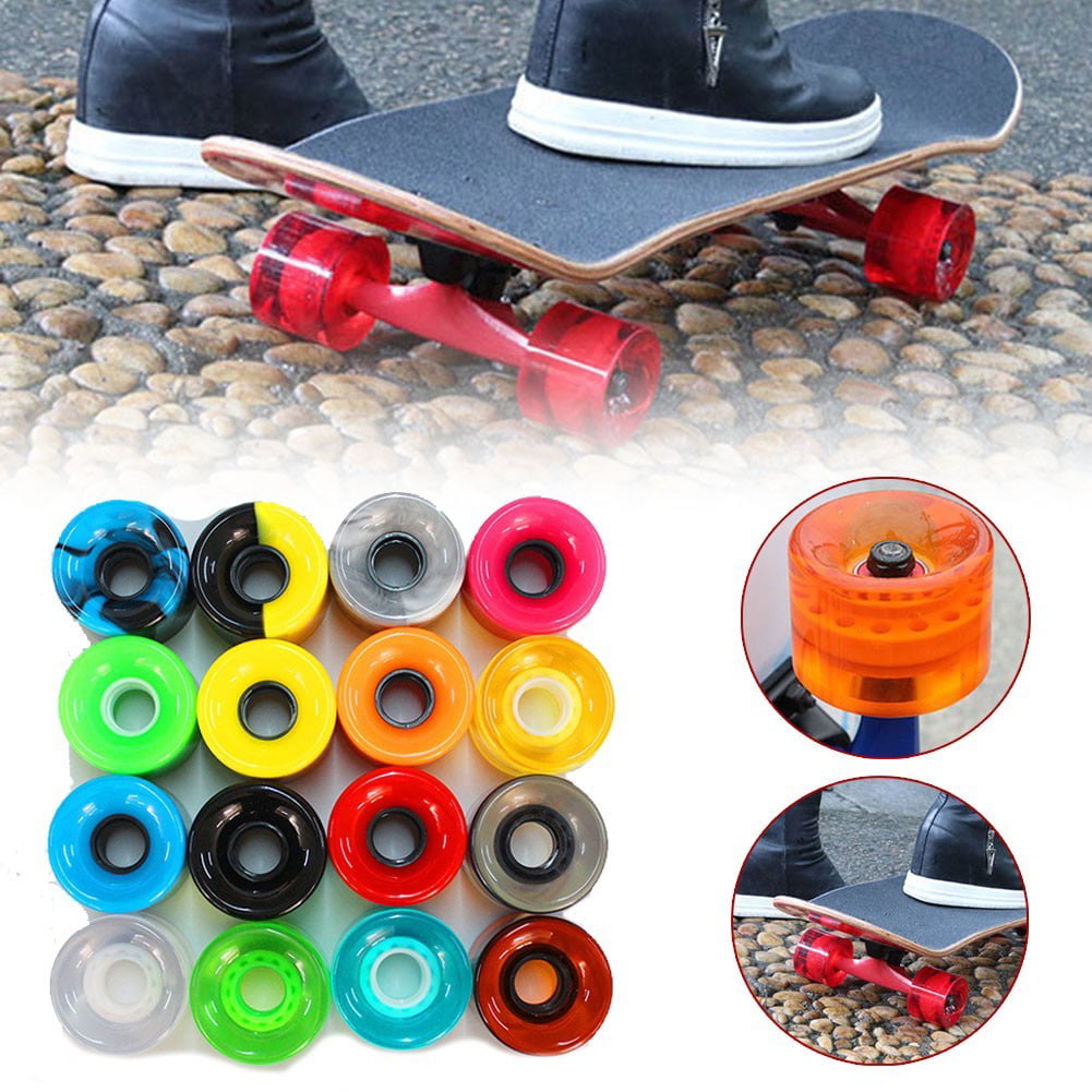 Lot 4pcs 60mm 78A Skateboard Wheels Multicolor PU Road Skating Longboard Wheels