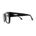 thumbnail image 4 of Mod Womens Thick Plastic Oversize Angular Cat Eye Sunglasses Black Clear, 4 of 4