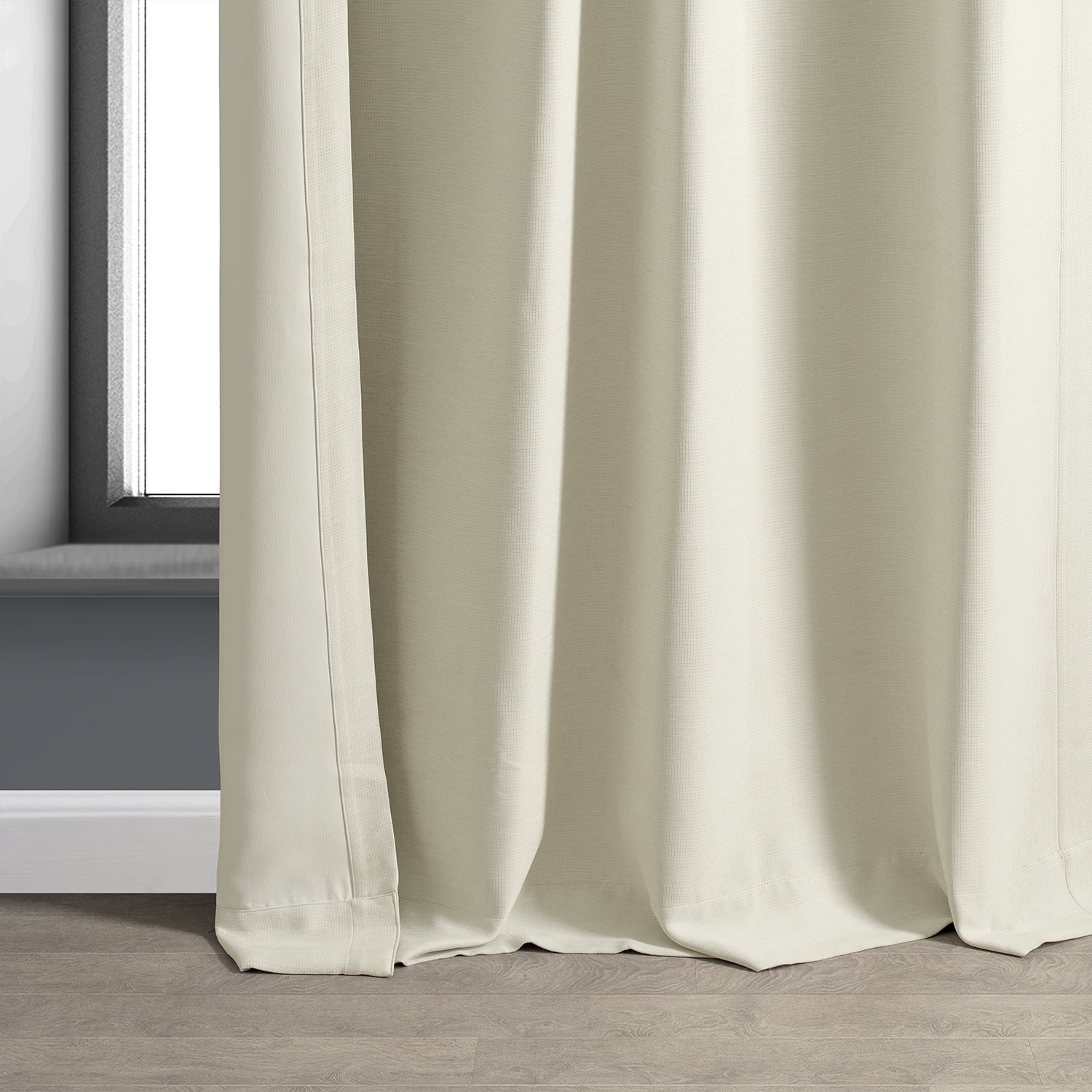 Half Price Drapes Oat Cream Bellino Textured Faux Linen Room Darkening Curtains For Bedroom & Living Room Curtains(1 Panel), Curtains 108 Inches Long, 50W X 108L