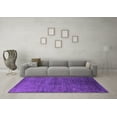 thumbnail image 3 of Ahgly Company Indoor Round Oriental Purple Industrial Area Rugs, 7' Round, 3 of 4