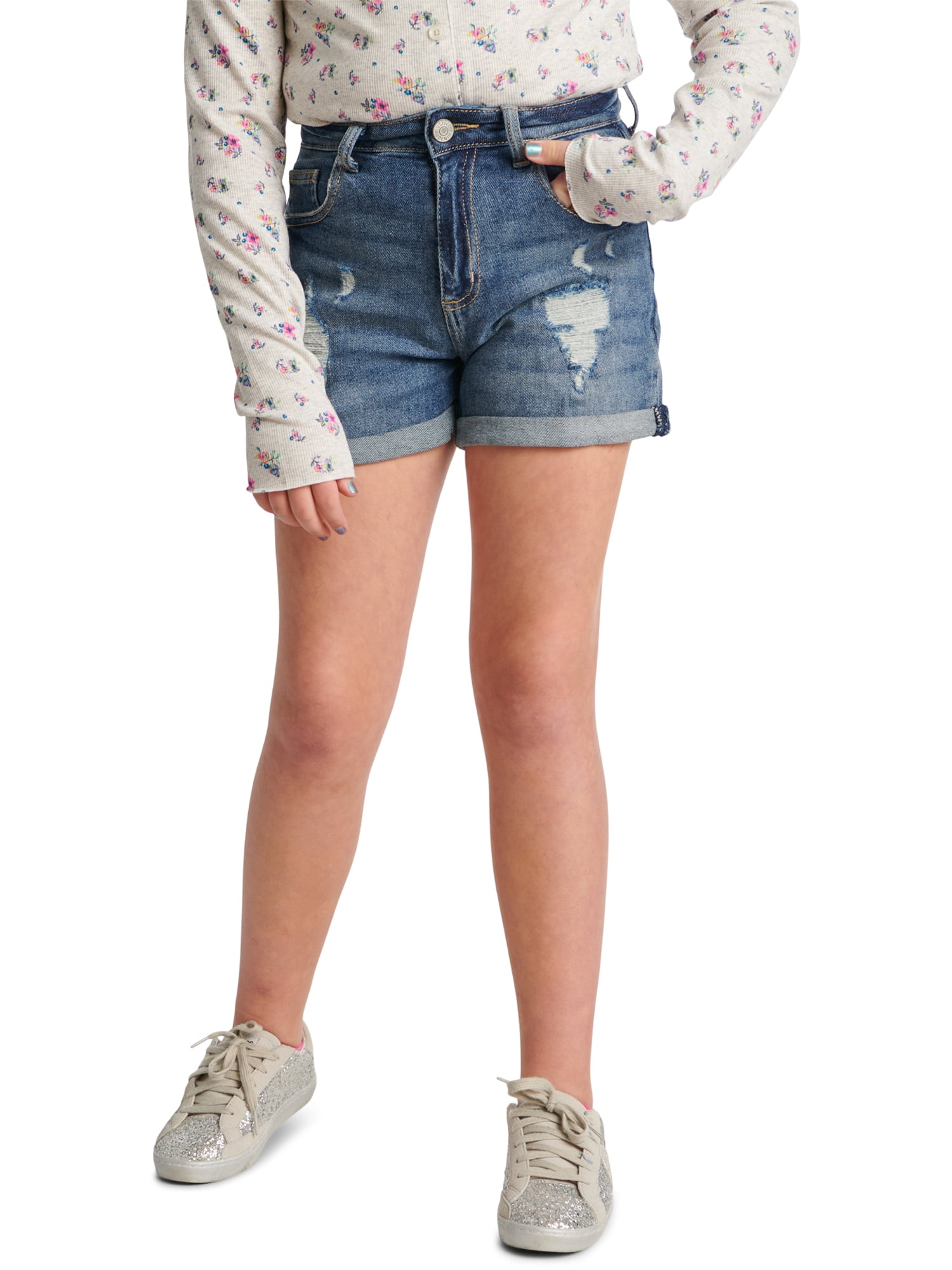 Justice Girls Mini Mom Destroyed Denim 