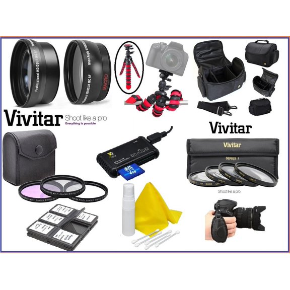 Super Saving Pro Hi Def Deluxe Accessory Bundle for Canon EOS M200 (49mm Compatible)