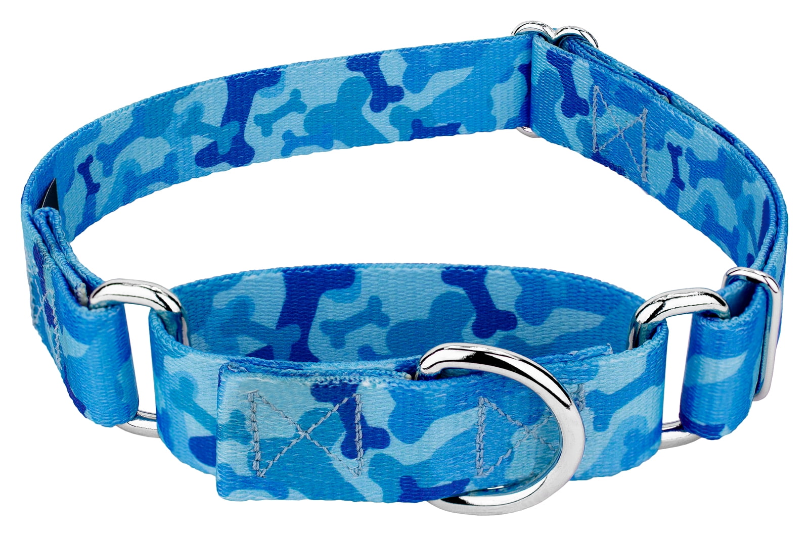 Country Brook Petz® Blue Bone Camo Martingale Dog Collar