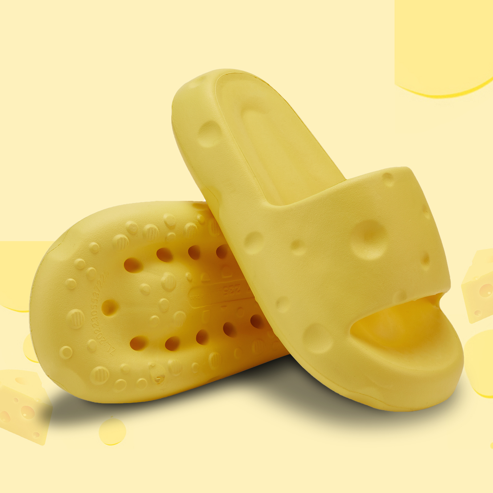 Modenna Cheese Slides for Women Men Pillow Slippers Non Slip Cloud