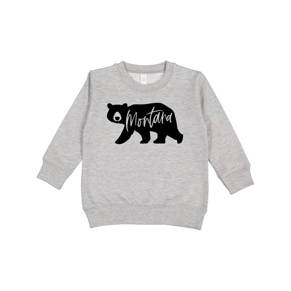 Inktastic Montana Black Bear Silhouette Toddler Sweatshirt