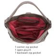 thumbnail image 3 of Vonmay Hobo Bag for Women Classic Buckled Shoulder Bag Soft Leather with Zip Pockets, 3 of 5