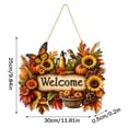 thumbnail image 2 of Small Fall Wreath, Welcome Sign, Autumn Door Decor for Front Door | Cute welcome fall wreath for front door, wall, office, entryway, and indoor outdoor autumn harvest decor. C, 2 of 7