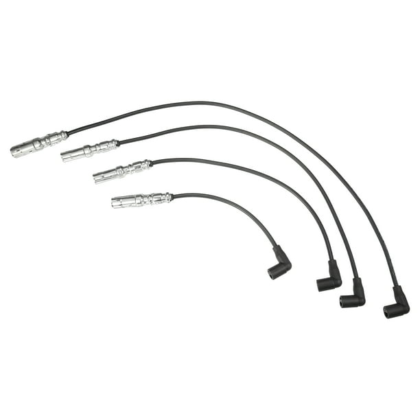 Cables de Bujía de Encendido de Automóvil Unique Bargains 7mm para Volkswagen Beetle Golf Jetta 2.0L No.06A905430AK - Paquete de 4