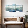 thumbnail image 3 of Elephant Stock A Big Wave Wall Art - Horizontal Multi Panel Canvas - Living Room Wall Decor - Abstract Multi Panel - Blue And White Decor By Pi Galerie - 49" x 24", 3 of 8