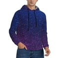thumbnail image 2 of Pofeuu Neon Glitter Print Mens Casual Hooded Collar Drawstring Hoodies Pullover Sweatshirts Casual Long Sleeve Shirts-4X-Large, 2 of 7