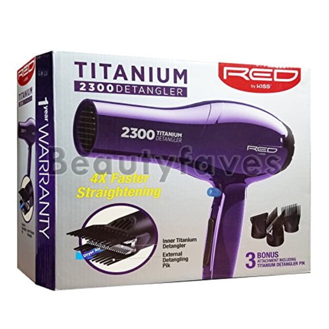 red by kiss titanium 2300 detangler pik hair blow dryer