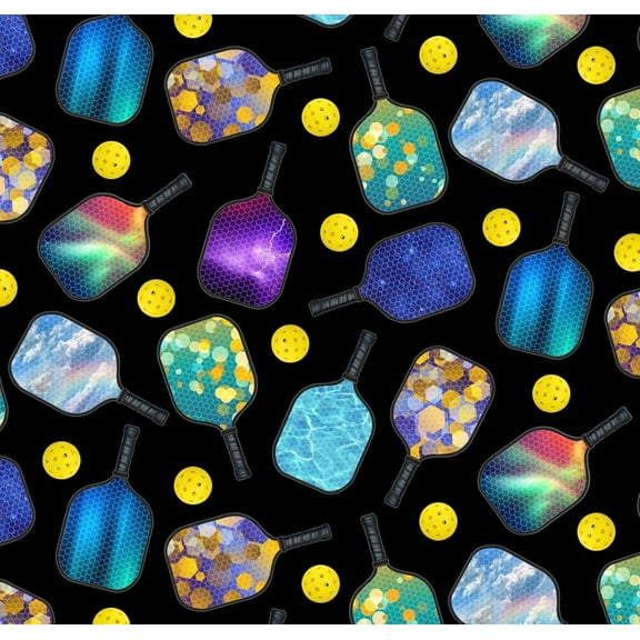 683 Black Pickleball Fabric
