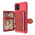 thumbnail image 4 of Feishell for iPhone 12 Case, iPhone 12 Pro Case Wallet, ID&Credit Card Holder Slots Pockets Wallet Back Cover Stand Flip Folio Leather Magnetic Absorption Cover For iPhone 12/12 Pro 6.1", red, 4 of 7