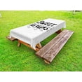 thumbnail image 1 of Sweet Dreams Outdoor Tablecloth, Retro Style Calligraphic Hand Drawn Lettering of Inspirational Phrase, Decorative Washable Fabric Picnic Table Cloth, 58 X 84 Inches,Black and White, by Ambesonne, 1 of 2