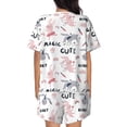 thumbnail image 3 of Naloa Cute Magic Bunny Women's Short-Sleeved Pajama Set, Loungewear, Summer pajamas, Breathable Cozy - XX-Large, 3 of 9