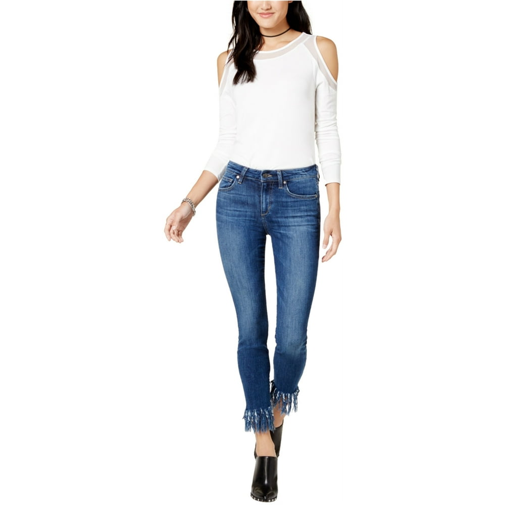 JOE'S Jeans Fringe Cuffs Cropped Jeans