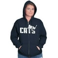 thumbnail image 3 of Cats Kittycat Feline Lovers Cool Cute Zip Up Hoodie Men's Women's Brisco Brands M, 3 of 6