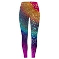 thumbnail image 4 of MKLEKYY Pantalones de yoga ajustados con estampado brillante y largo Mardi para mujer, 4 of 4