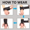 thumbnail image 5 of Weight Lifting Hooks with Wrist Straps, Thick Wrist Padding Weight Lifting Grips Strength Training Support for Powerlifting Shrugs Rows Deadlift, 5 of 8