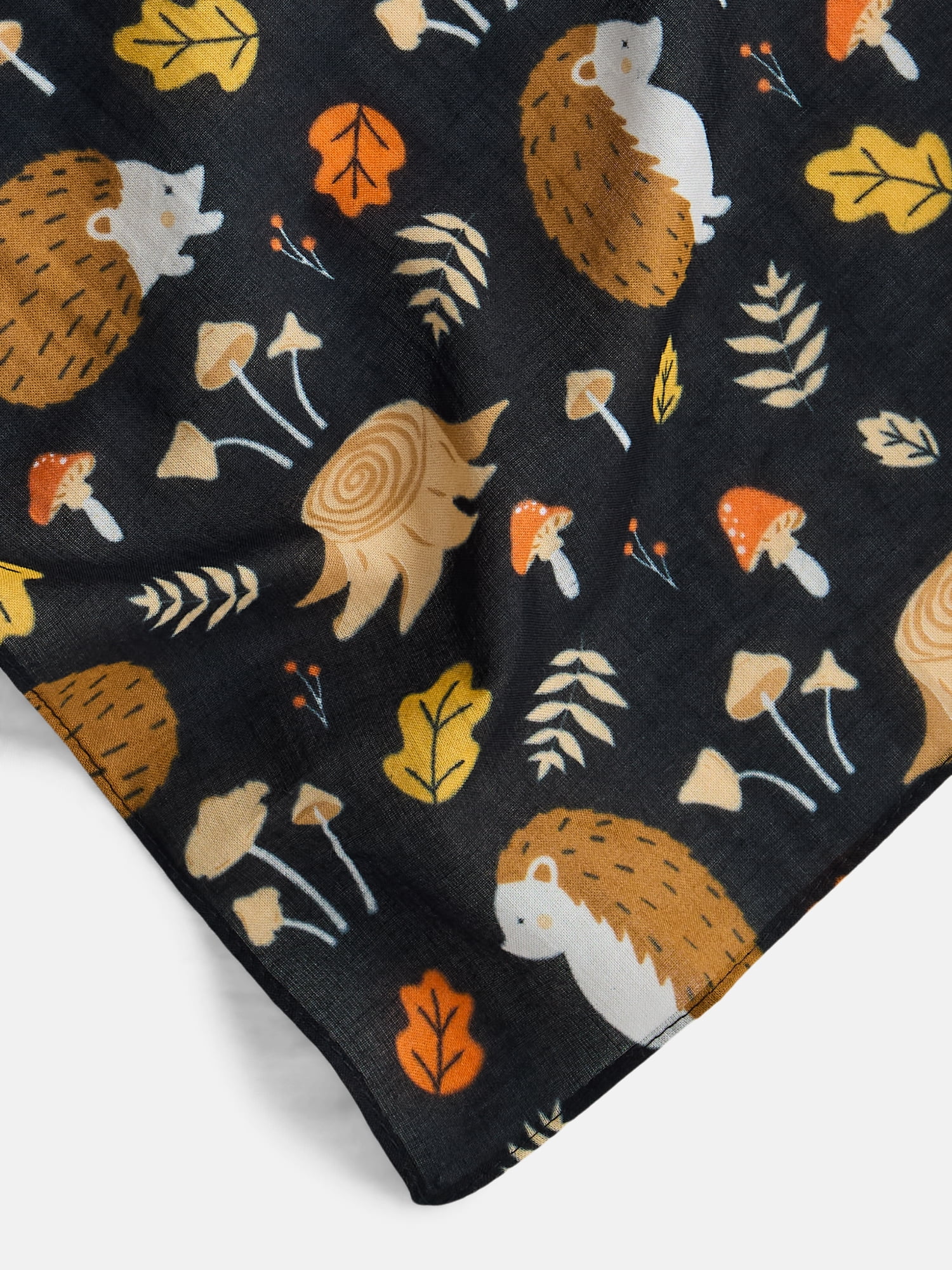 Way To Celebrate Thanksgiving Women’s Hedgehogs Bandana, One Size, Black/Multi