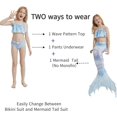 thumbnail image 3 of 4PCS Mermaid Tails for Swimming for Girls Kids Mermaid Swimsuit Costume Princess Bikini Set Bathing Suits High quality, 3 of 5