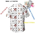 thumbnail image 3 of Custom Men's Hawaiian Shirts Face Black & White Polka Dots =5 Personalized Men Pet Baby Photo Picture Vintage Cuba Beach Sleeve Summer Bowling Short Vacation Holiday, 3 of 8