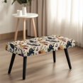 thumbnail image 3 of FKELYI Halloween Pumpkin Black Cat Bat Print Bench Cover Anti-Dust Dining Bench Covers for Bedroom Living Room Rectangle Seat Cushion Protector Furniture Slipcover, 3 of 7