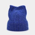 thumbnail image 2 of Generic Women'S Insulated Wool Cap Women'S Fleece Lined Beanie Ladies' Ribbed Knit Winter Hat Cat Ear Hat Cute Cat Knitted Hat Winter Knit Cable Hat For Women Girls Matching Pom Winter Beanie, 2 of 5