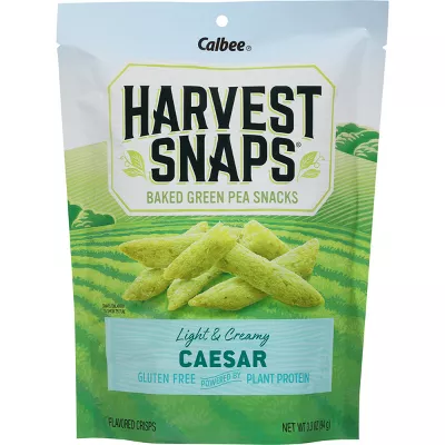 Harvest Snaps Green Pea Snack Crisps Caesar 3.3oz (Pack of 6)