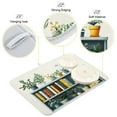thumbnail image 4 of Yayeee Dish Drying Mat for Kitchen Counter Ultra Absorbent Easy Clean Pad 24x18", White Shelf, 4 of 7