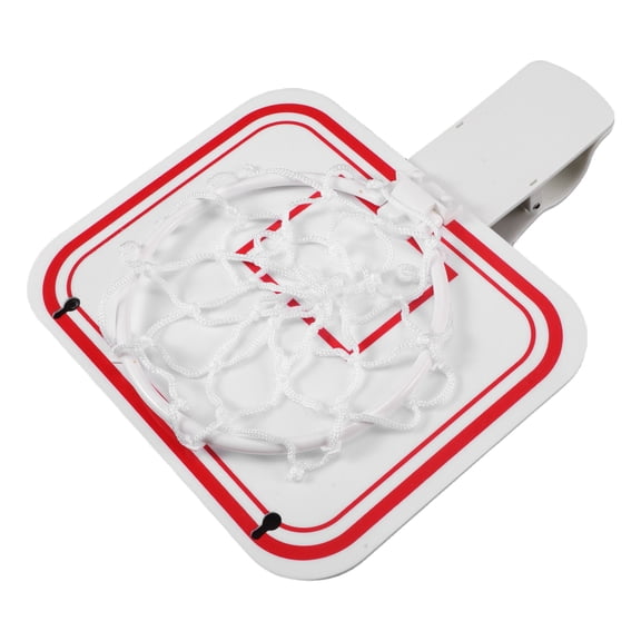 RENACLIPY Clip on Basketball Hoop for Trash Can White Plastic Material Indoor Office Use