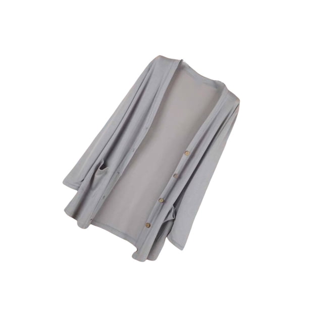 Minnieouse Abrigo de moda, chal de punto, chaqueta de verano, dulce regalo, ropa de mujer de larga duración, mano de obra fina, cárdigan suelto Abrigos y chamarras Gris