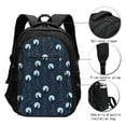 thumbnail image 3 of Balery Night Forest Wolf Mochila con carga USB para hombre y mujer - Mochila impermeable y antirrobo para portátil con puerto USB para viajes, trabajo, estudios y universidad, 3 of 7
