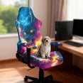 thumbnail image 2 of Pzuqiu Wolf Gaming Chair Covers Soft Office Chairs Protector with 2 Pieces Armrest Covers Lightning Scratchproof Elastic Gaming Chair Covers Set for Home, Shop, Office, 2 of 7