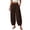 Coffee, variant on Women Bagggy Pants Wide Leg Elastic Waist Trousers Pants Running Athletic Pants Fall Winter Loose Fit Solid Color Plus Size Work Pants for Women