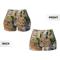 thumbnail image 5 of Fotbe Mallard Ducks Seamless Shorts, Womens Workout Shorts High Waist Stretch Booty Short for Gym/Yoga/Running/Biking-Small, 5 of 9