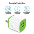 thumbnail image 2 of USB C Block, Dual Port USB Charger Plug with 2 Pack 6FT USB C Cable Cord, Hootek Type C Charger Adapter Fast Charger Power Station Type C Wall Charger Brick Fast Charging for Samsung, Green, 2 of 7