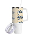 thumbnail image 2 of GZHJMY Graffiti Flower Pattern Stainless Steel Vacuum Insulated Mug, Insulated Straw Mug with Handle, Reusable Insulated Travel Mug, 2 of 7