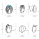 thumbnail image 5 of Fiudx Anillos Turquesas, Elegante Diseño de Asta de Llave Inglesa, Conjunto de 6 Piezas, Regalo Perfecto para Tus Seres Queridos, Accesorio Elegante para Cualquier Ocasión, Joyería de Moda para Hombr, 5 of 5